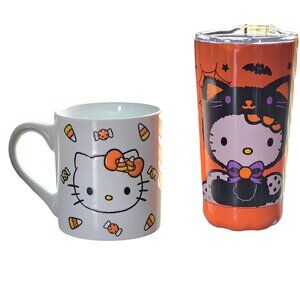 Hello Kitty Halloween Coffee Mug And Travel Tumbler New